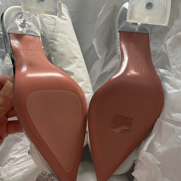 Amina Muaddi Begum Crystal Sling Back PVC - Picture 6 of 7